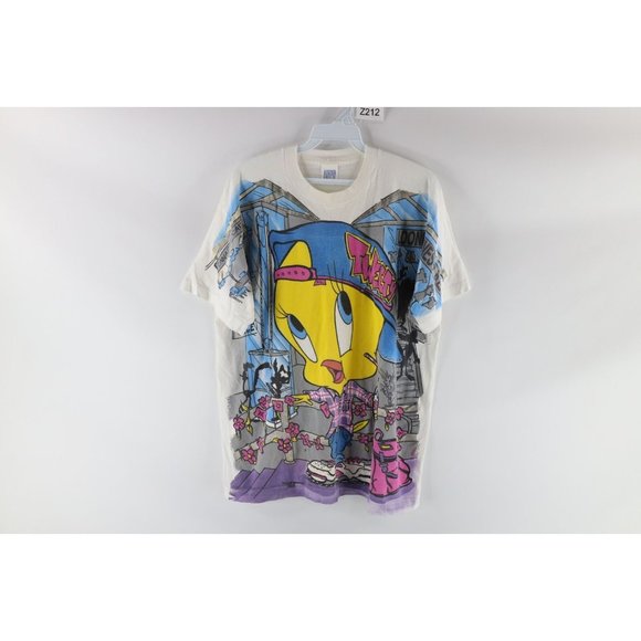 Vintage 90s Looney Tunes Womens XL Distressed Hip Hop Tweety Bird
